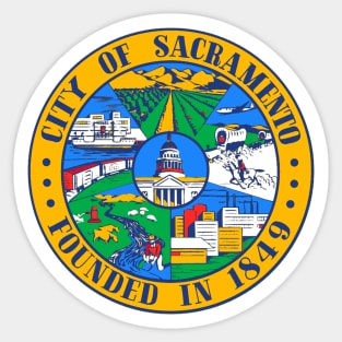 Sacramento Flag Seal Sticker